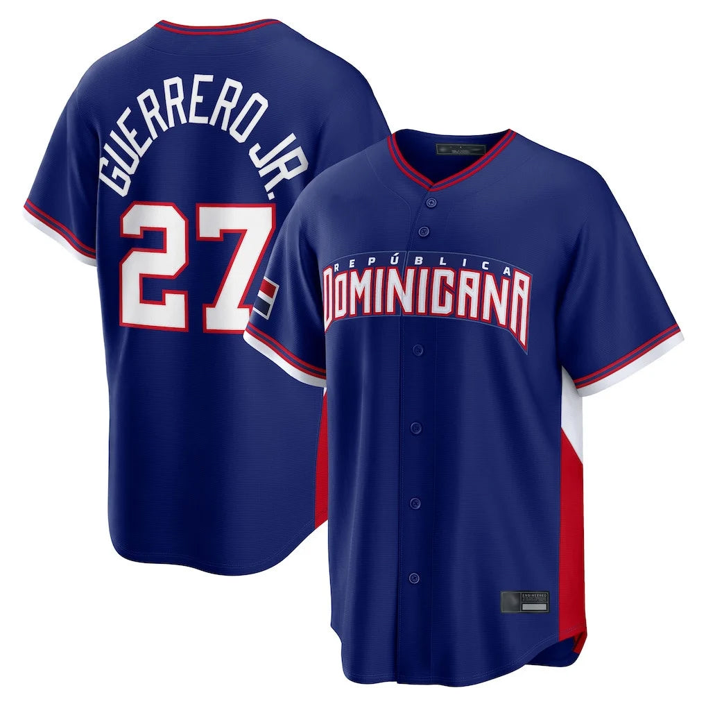 Cooneas T.Blue Jays #27 Vladimir Guerrero Jr Player Royal 2026 World Classic Stitched Jerseys