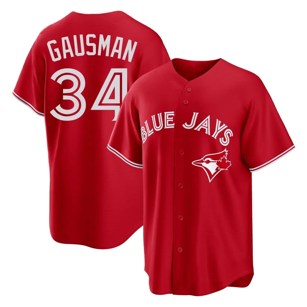 Cooneas T.Blue Jays #34 Kevin Gausman Player Red Home Limited Stitched Jerseys