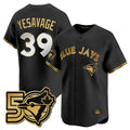 Cooneas T.Blue Jays #39 Trey Yesavage Player Black 50 Seasons Patch Vapor Premier Limited All Stitched Jerseys