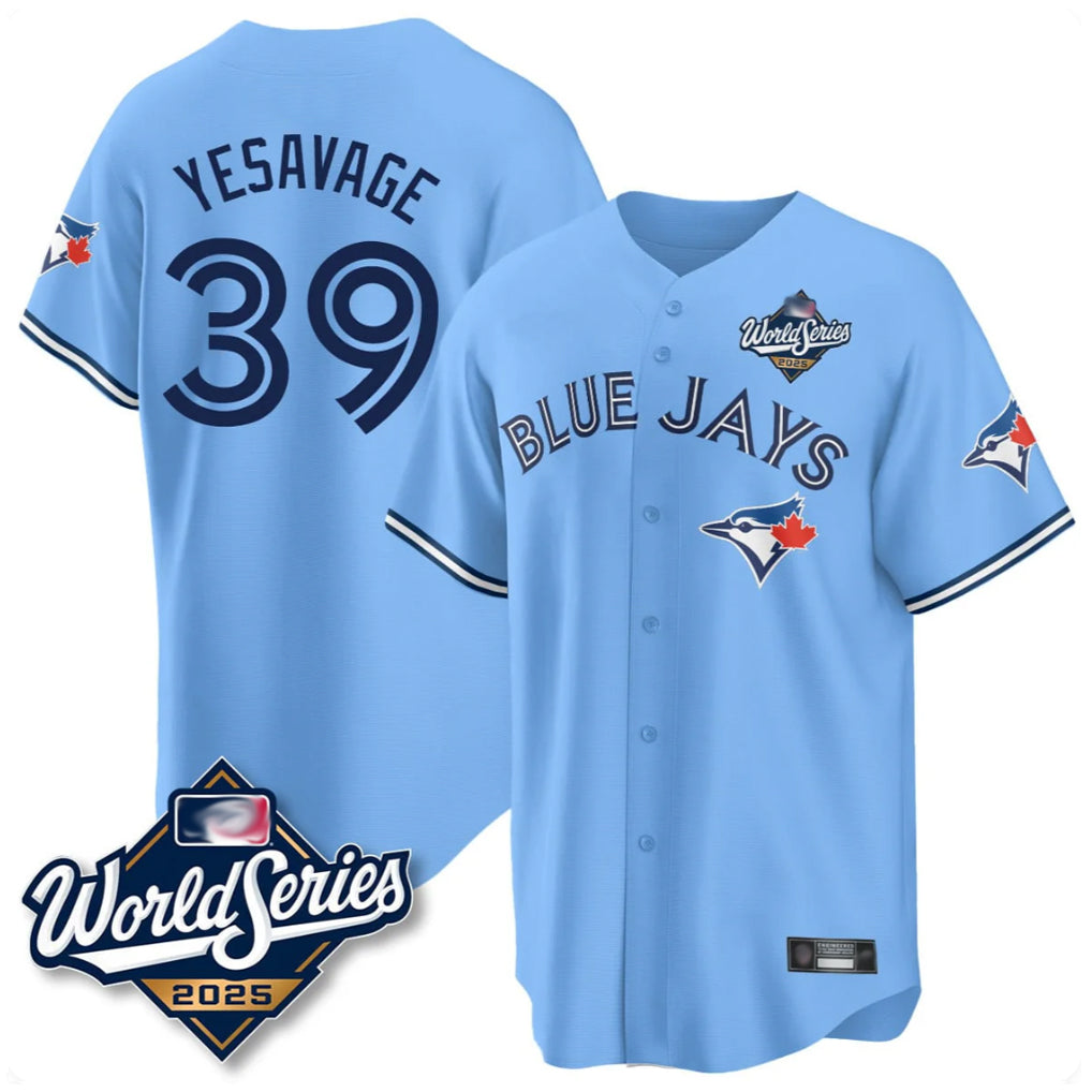 Cooneas T.Blue Jays #39 Trey Yesavage Player Blue 2025 World Series Limited All Stitched Jerseys