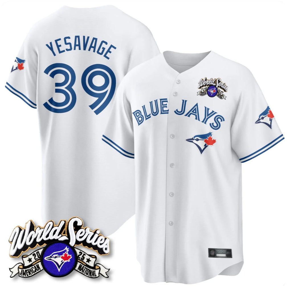 Cooneas T.Blue Jays #39 Trey Yesavage Player White 2025 American League Limited All Stitched Jerseys