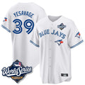 Cooneas T.Blue Jays #39 Trey Yesavage Player White 2025 World Series Game All Stitched Jerseys