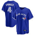 Cooneas T.Blue Jays #4 George Springer Player Royal Home Game Stitched Jerseys