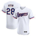 Cooneas T.Rangers #28 Jonah Heim Player White Gold Collection Limited Elite Stitched Jerseys