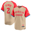 Cooneas T.Rangers #2 Marcus Semien Player Cream American League All-Star Game Limited Stitched Jerseys