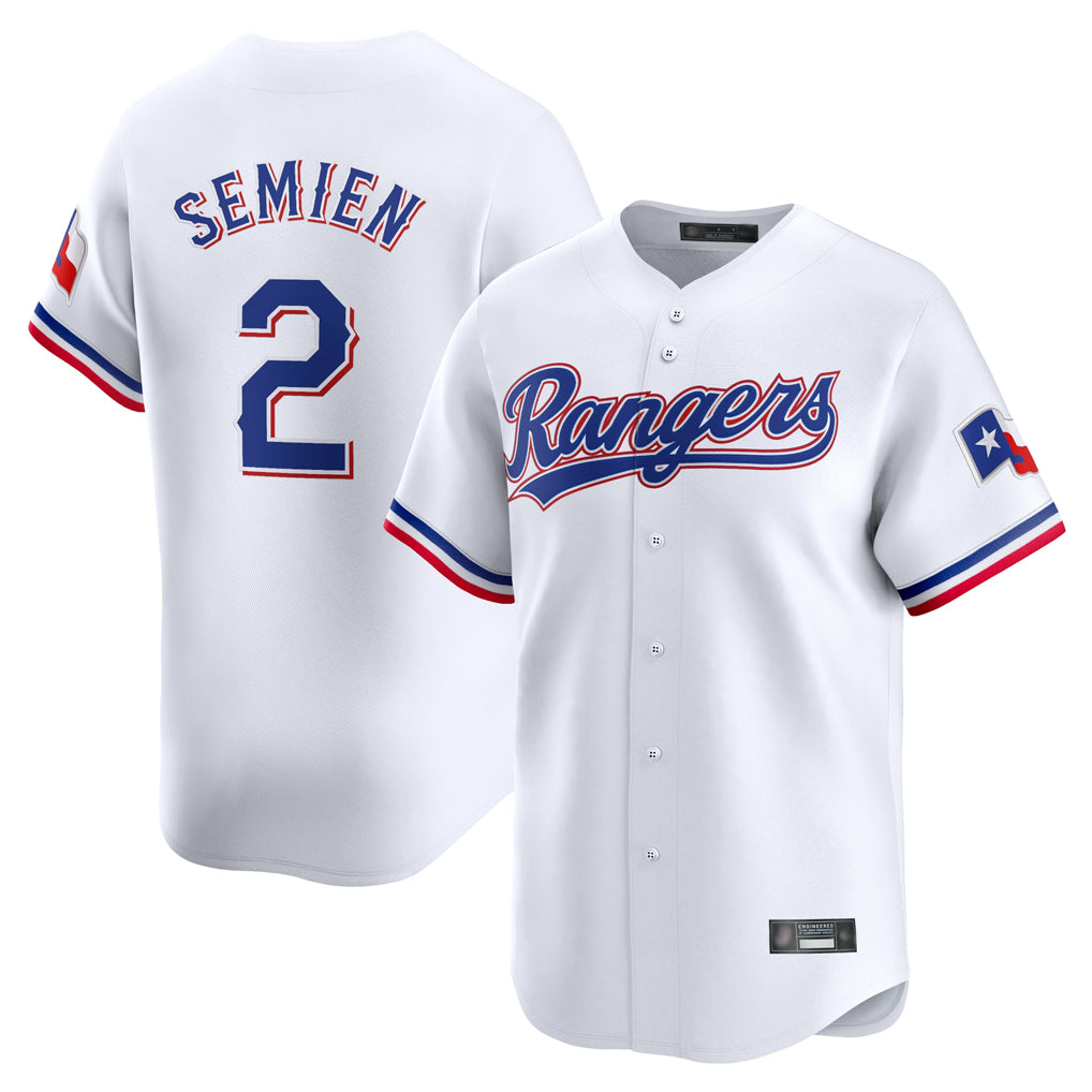 Cooneas T.Rangers #2 Marcus Semien Player White Home Limited Stitched Jerseys
