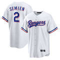 Cooneas T.Rangers #2 Marcus Semien Player White Replica Game Stitched Jerseys