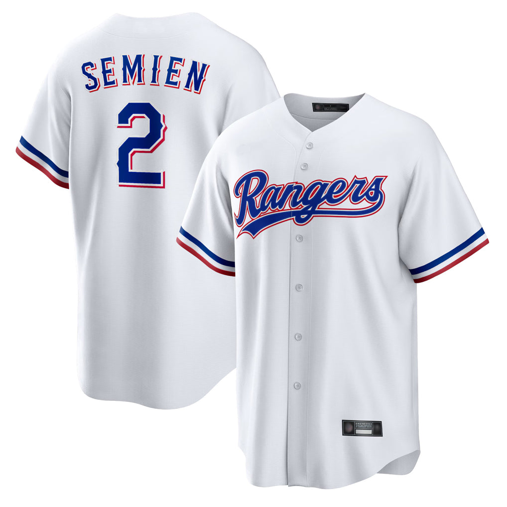 Cooneas T.Rangers #2 Marcus Semien Player White Replica Game Stitched Jerseys