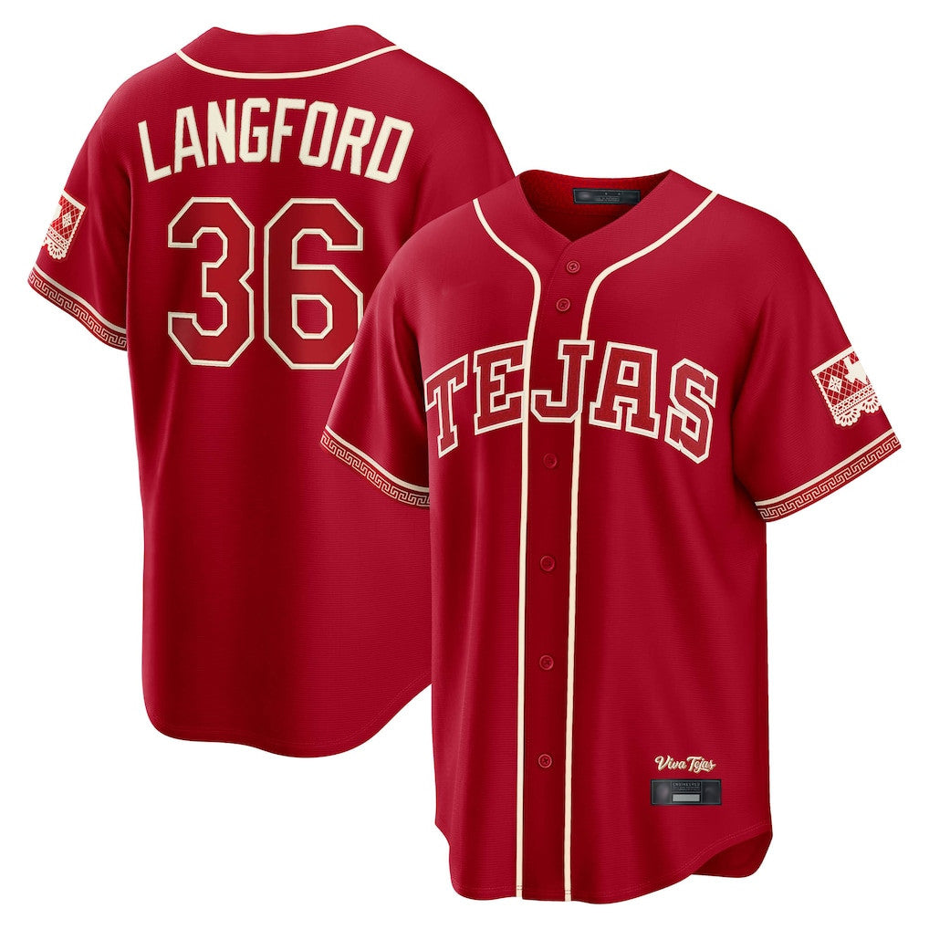 Cooneas T.Rangers #36 Wyatt Langford Player Red 2026 City Connect Limited Stitched Jerseys