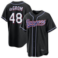 Cooneas T.Rangers #48 Jacob deGrom Player Black 2026 Out Fashion Replica Stitched Jerseys