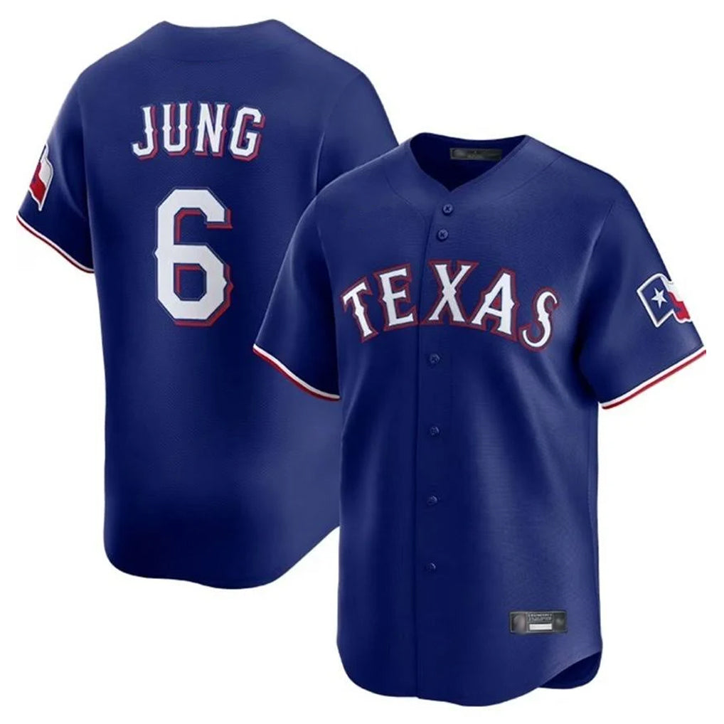 Cooneas T.Rangers #6 Josh Jung Player Royal Home Limited Stitched Jerseys