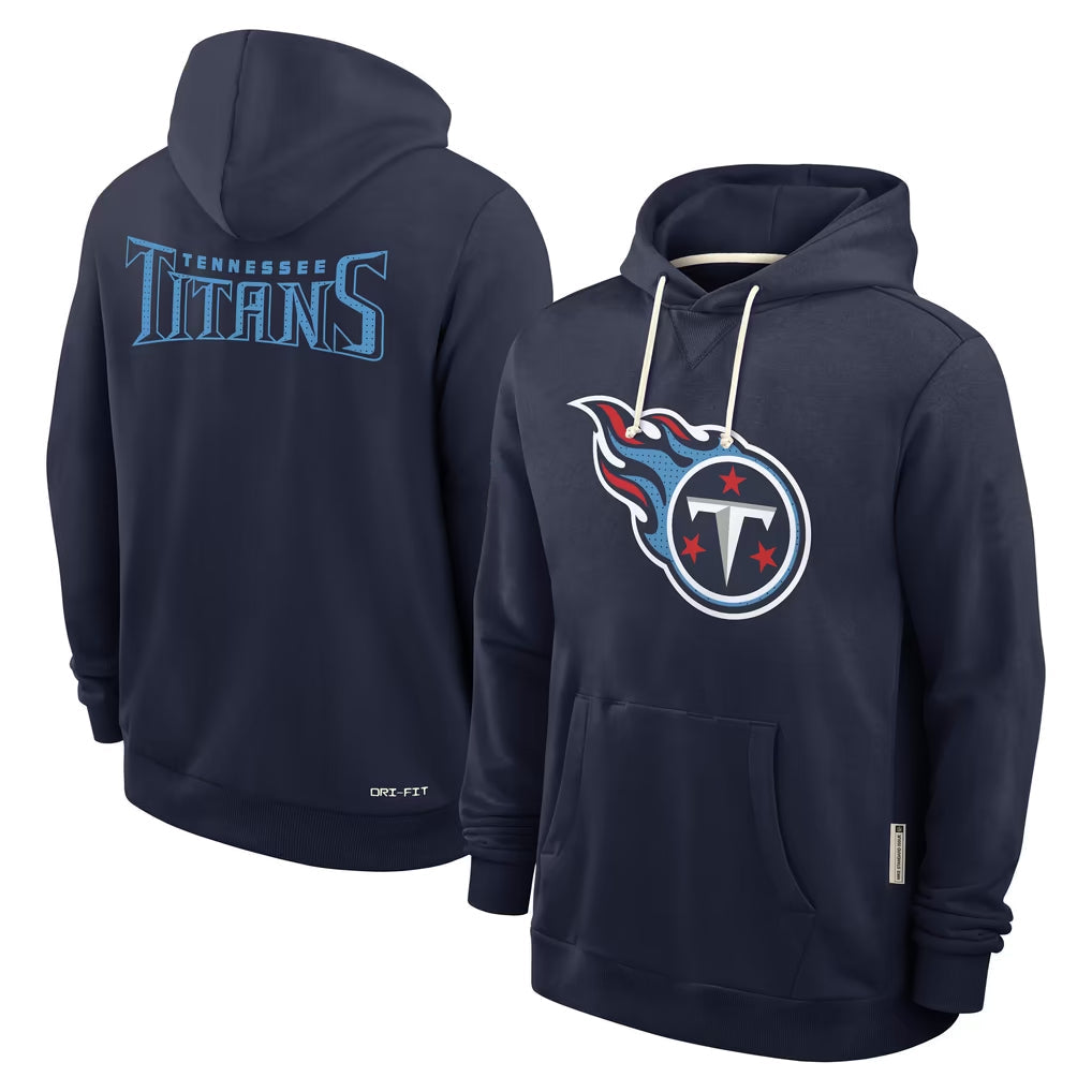Cooneas T.Titans Navy LOGO Pullover Hoodies Home Game Blank Player Stitched Jerseys