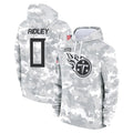 Cooneas T.Titans #0 Calvin Ridley Player Camo Arctic Salute to Service Pullover Hoodies Home Game Stitched Jerseys