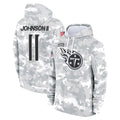 Cooneas T.Titans #11 Jermaine Johnson II Player Camo Arctic Salute to Service Pullover Hoodies Home Game Stitched Jerseys