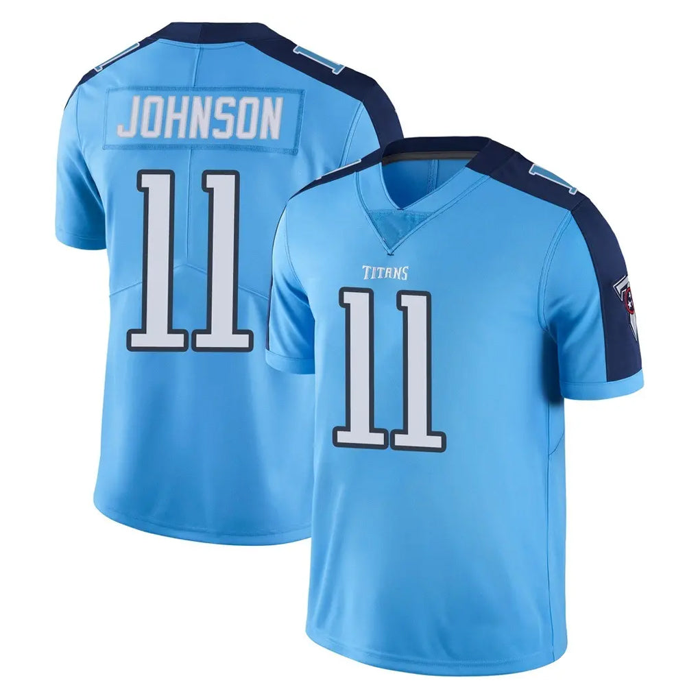 Cooneas T.Titans #11 Jermaine Johnson II Player Light Blue Limited Color Rush Home Game Stitched Jerseys