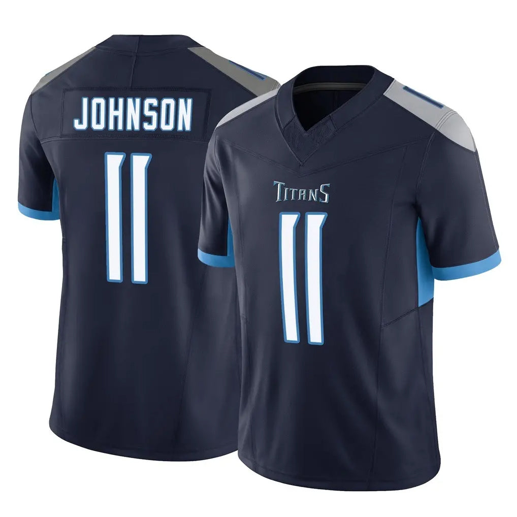 Cooneas T.Titans #11 Jermaine Johnson II Player Navy Limited Vapor F.U.S.E. Home Game Stitched Jerseys