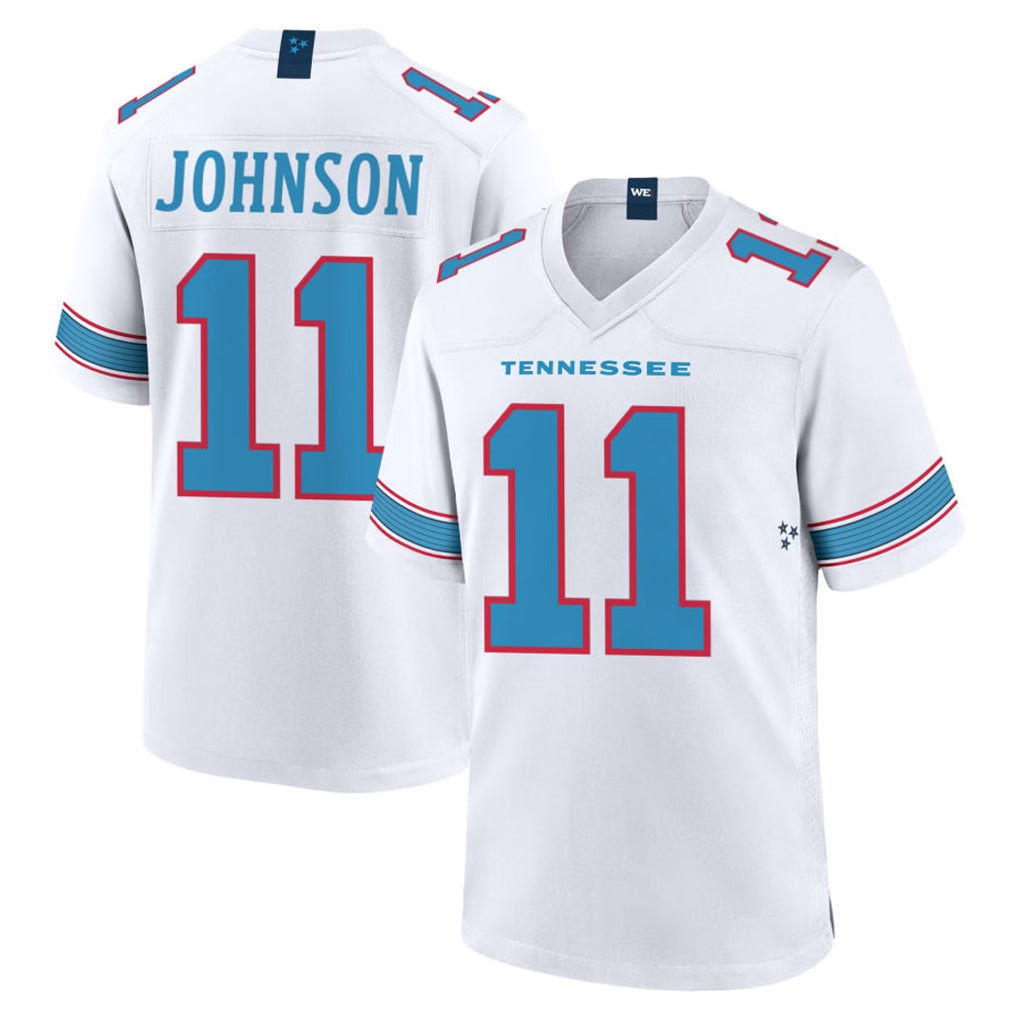 Cooneas T.Titans #11 Jermaine Johnson II Player White 2026 Game Home Stitched Jerseys
