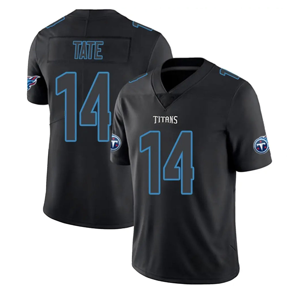 Cooneas T.Titans #14 Carnell Tate Player Black Impact Limited Home Game Stitched Jerseys