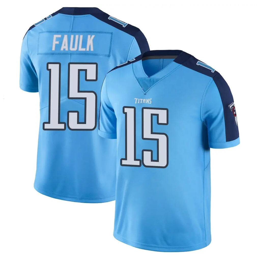 Cooneas T.Titans #15 Keldric Faulk Player Light Blue Limited Color Rush Home Game Stitched Jerseys