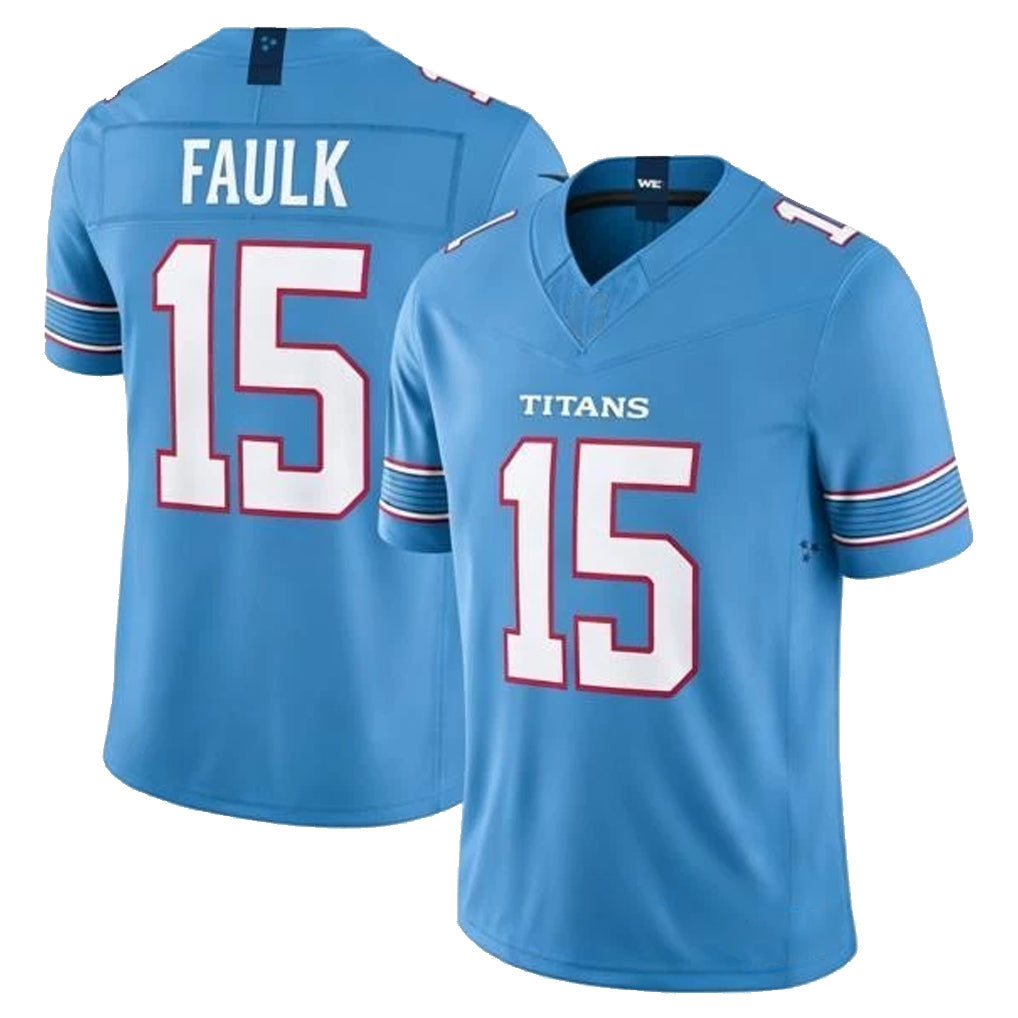 Cooneas T.Titans #15 Keldric Faulk Player Light Blue Team Vapor F.U.S.E. Limited Home Game Stitched Jerseys