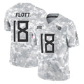 Cooneas T.Titans #18 Cor'Dale Flott Player Arctic Camo Limited Salute to Service Home Game Stitched Jerseys