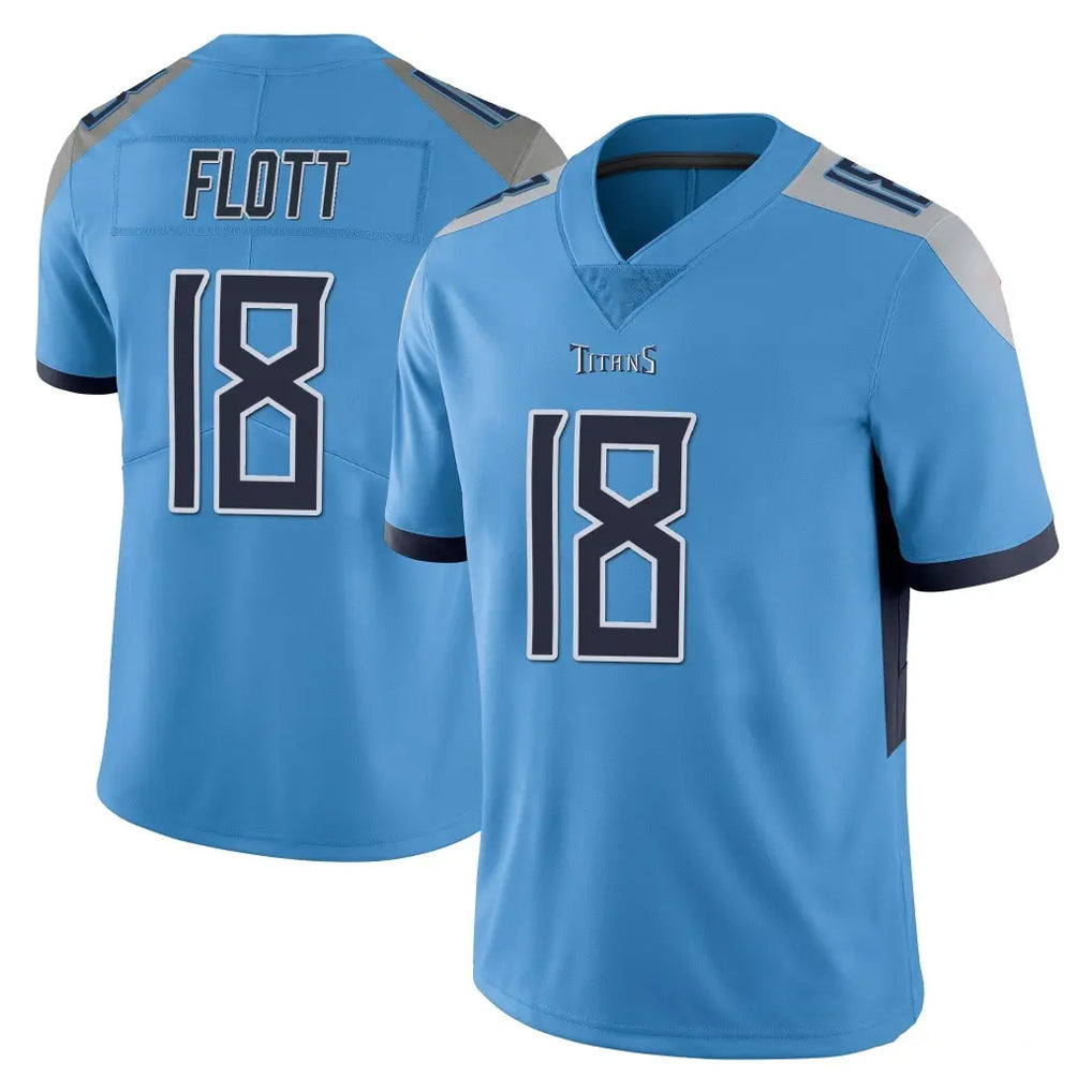 Cooneas T.Titans #18 Cor'Dale Flott Player Light Blue Limited Vapor Untouchable Home Game Stitched Jerseys