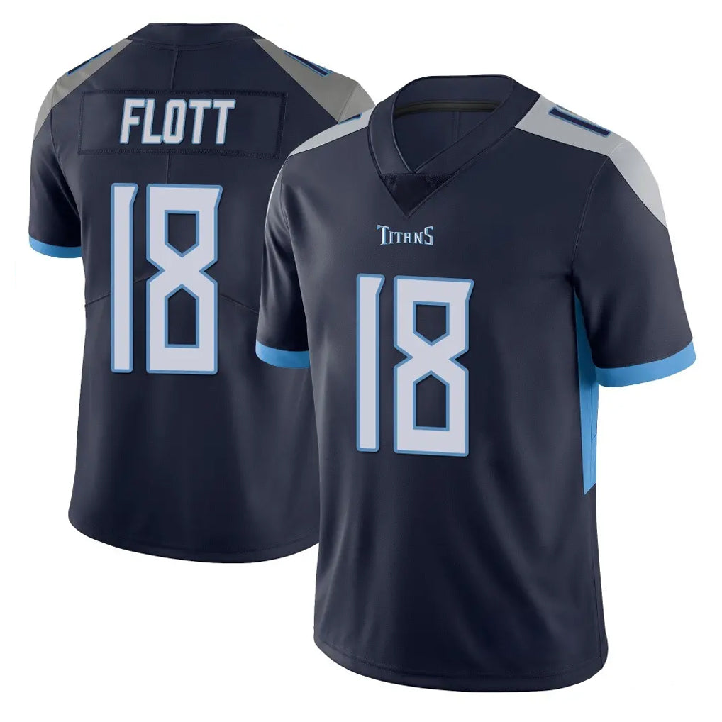Cooneas T.Titans #18 Cor'Dale Flott Player Navy Limited Vapor Untouchable Home Game Stitched Jerseys
