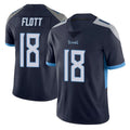 Cooneas T.Titans #18 Cor'Dale Flott Player Navy Limited Vapor Untouchable Home Game Stitched Jerseys