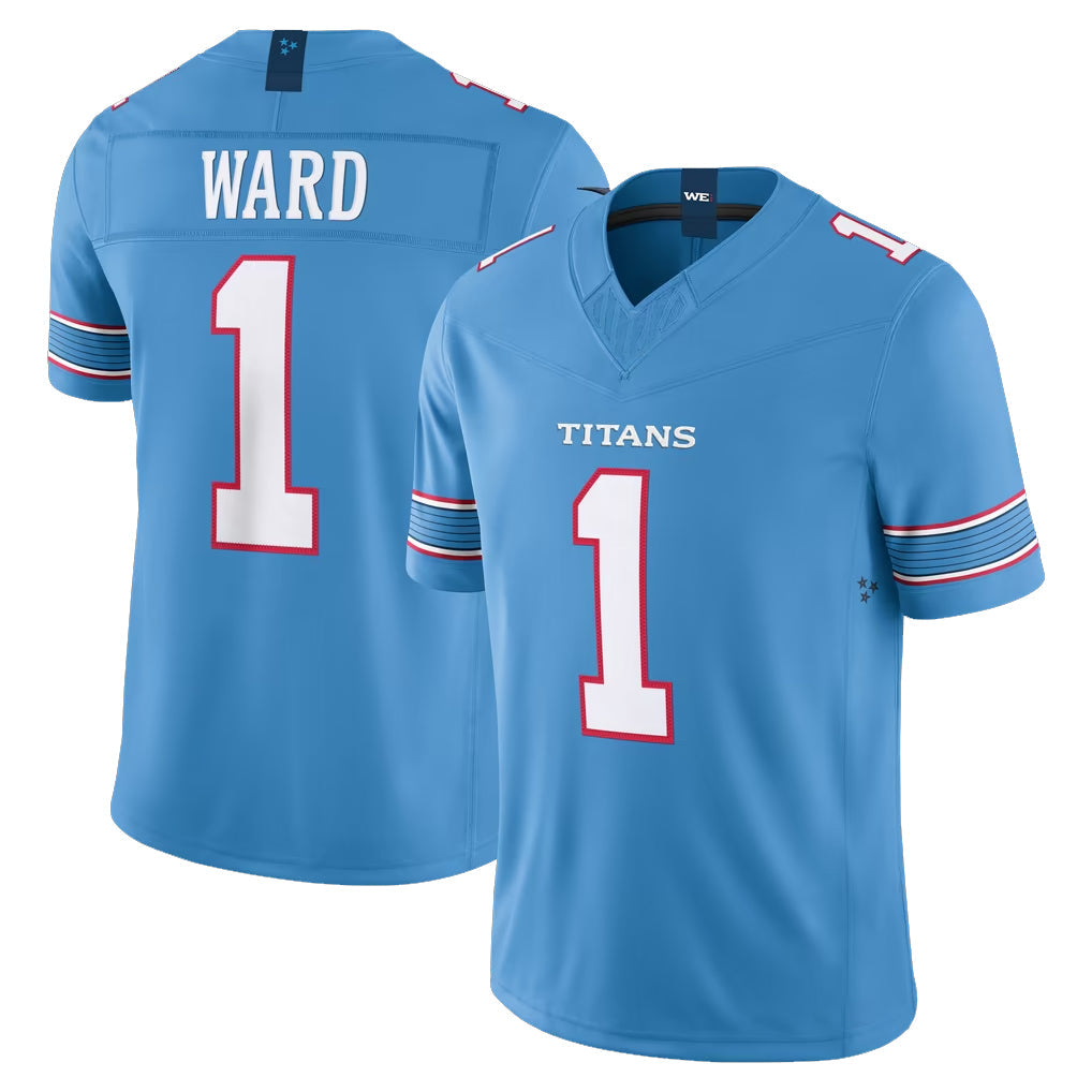 Cooneas T.Titans #1 Cameron Ward Player Light Blue Team Vapor F.U.S.E. Limited Home Game Stitched Jerseys