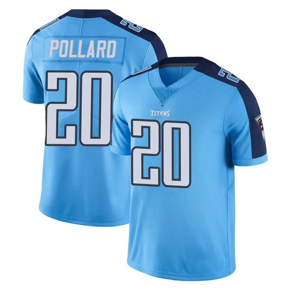 Cooneas T.Titans #20 Tony Pollard Player Light Blue Limited Color Rush Home Game Stitched Jerseys