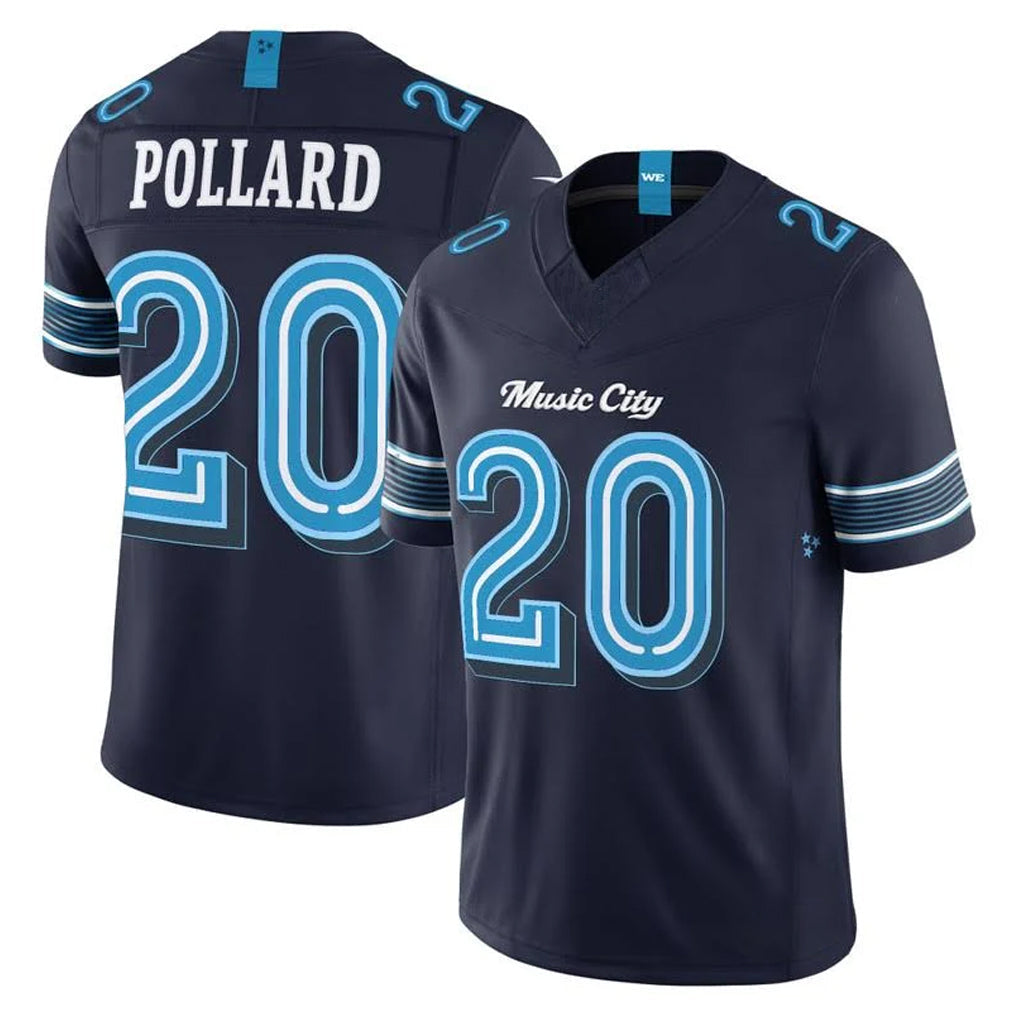 Cooneas T.Titans #20 Tony Pollard Player Navy 2026 Rivalries Collection Limited Home Game Stitched Jerseys