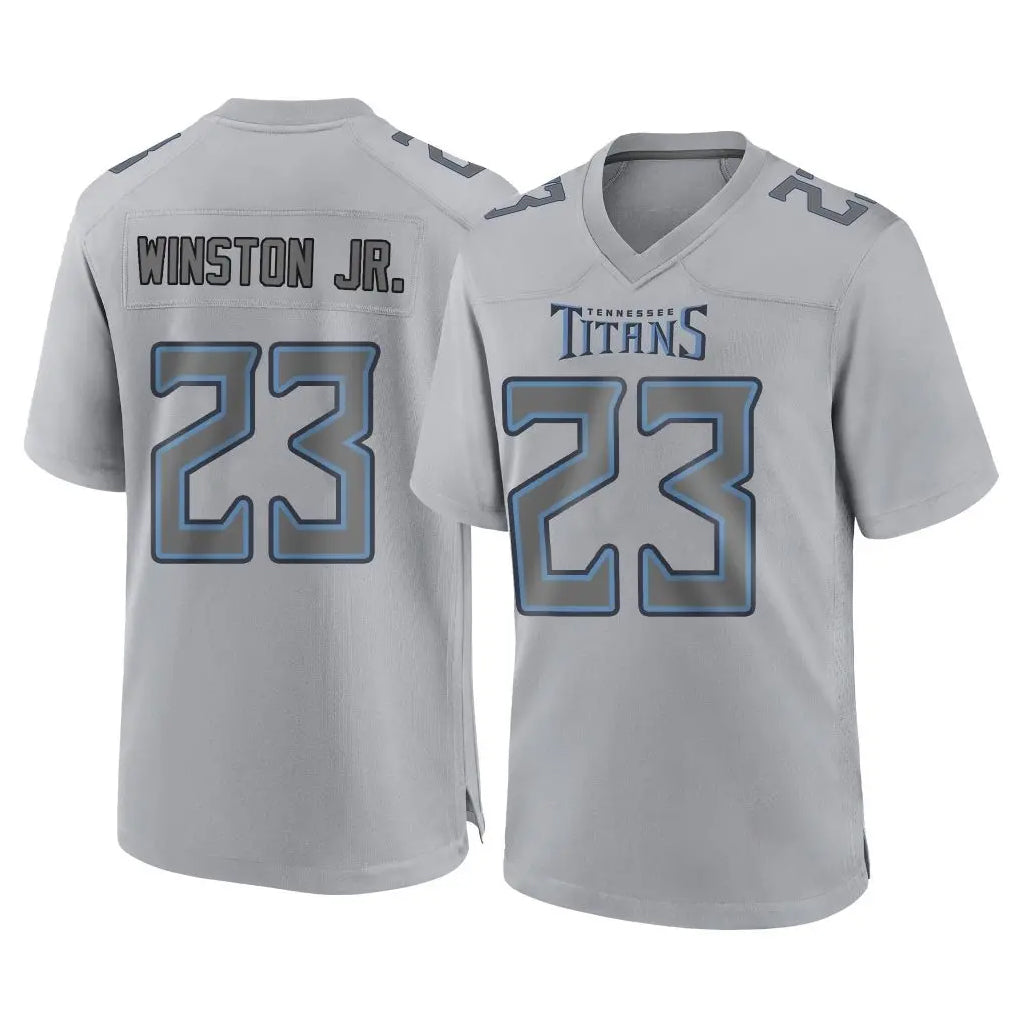 Cooneas T.Titans #23 Kevin Winston Jr. Player Gray Atmosphere Fashion Home Game Stitched Jerseys