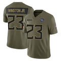 Cooneas T.Titans #23 Kevin Winston Jr. Player Olive Limited 2025 Salute to Service Home Game Stitched Jerseys
