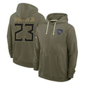 Cooneas T.Titans #23 Kevin Winston Jr. Player Olive Salute to Service Hoodies Home Game Stitched Jerseys