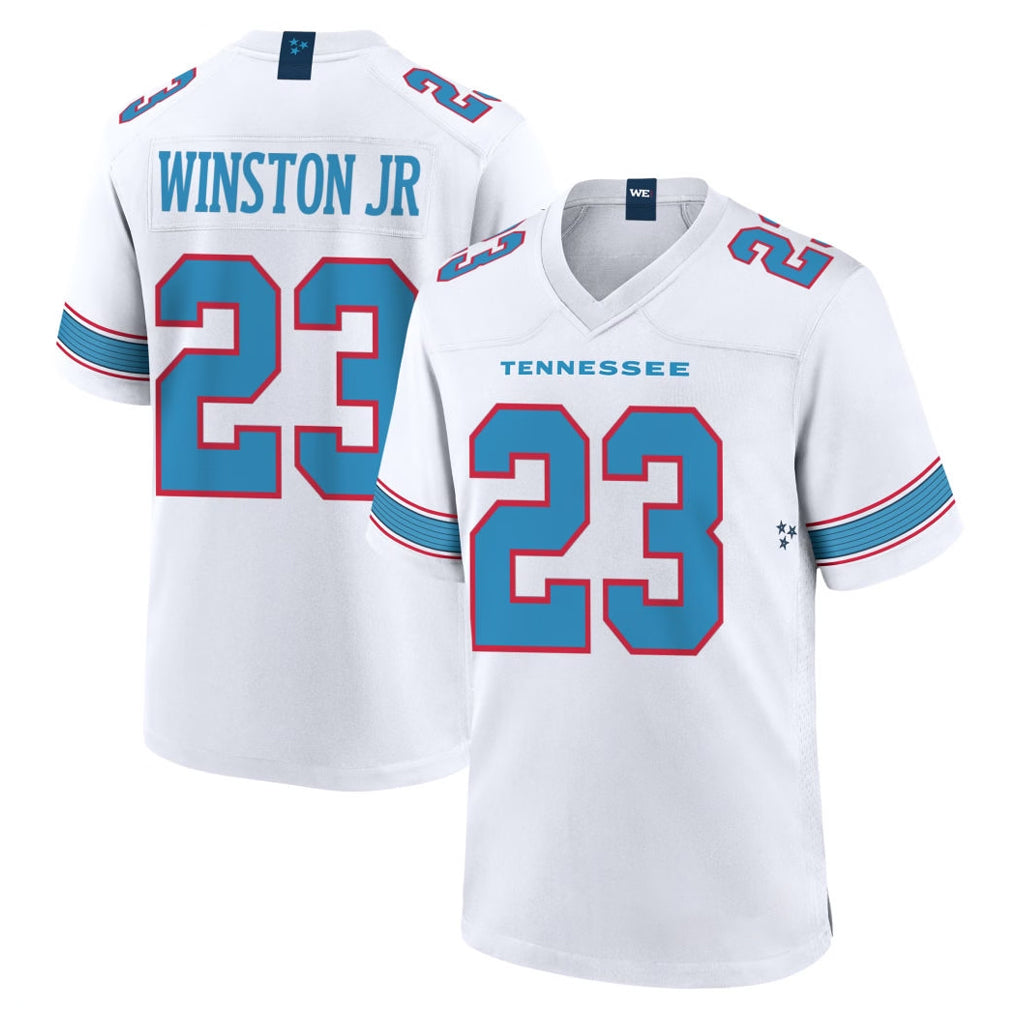 Cooneas T.Titans #23 Kevin Winston Jr. Player White 2026 Game Home Stitched Jerseys