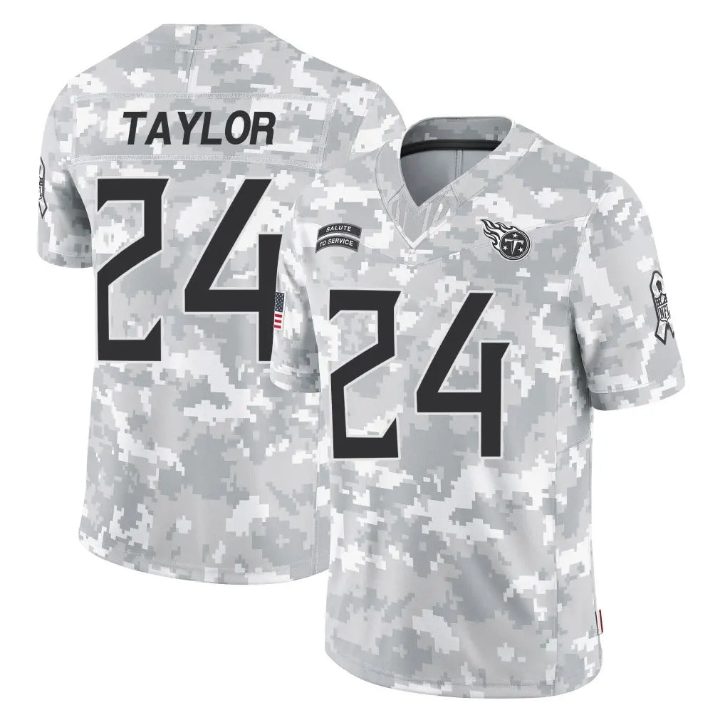 Cooneas T.Titans #24 Alontae Taylor Player Arctic Camo Limited Salute to Service Home Game Stitched Jerseys