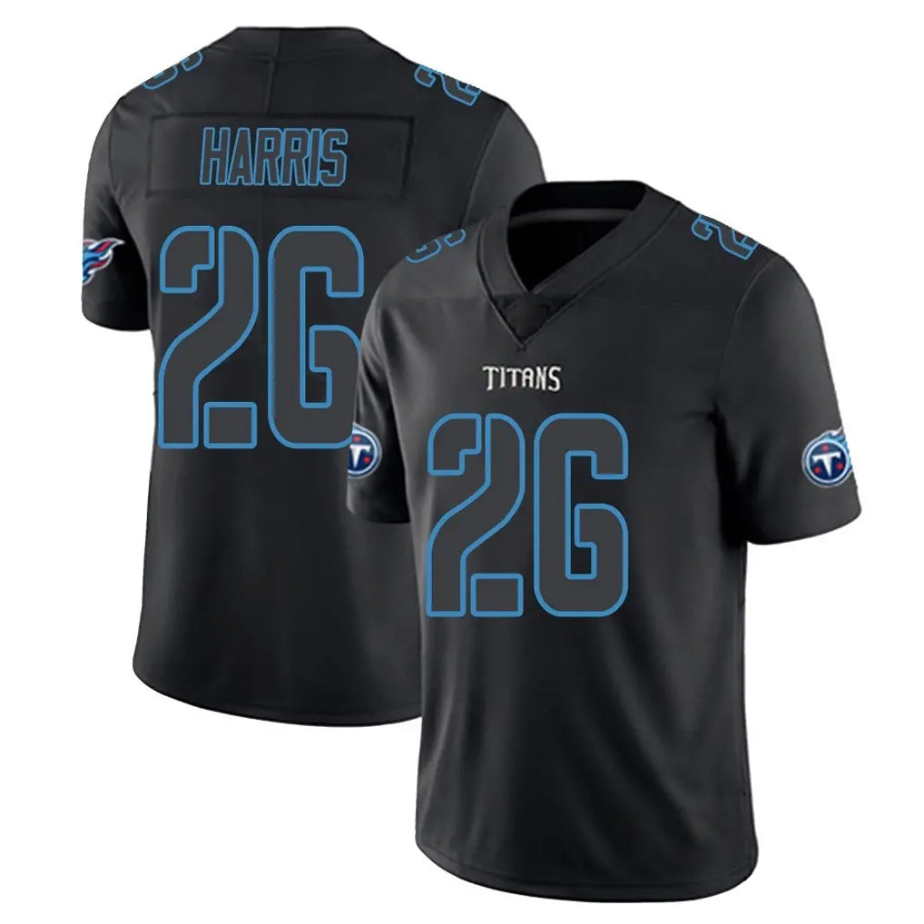 Cooneas T.Titans #26 Marcus Harris Player Black Impact Limited Home Game Stitched Jerseys