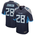 Cooneas T.Titans #28 Chris Johnson Navy Retired Player Game Jersey American Stitched Football Jerseys