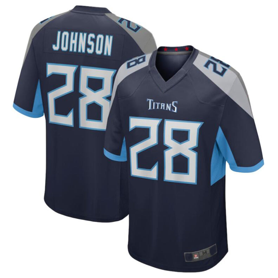 Cooneas T.Titans #28 Chris Johnson Navy Retired Player Game Jersey American Stitched Football Jerseys