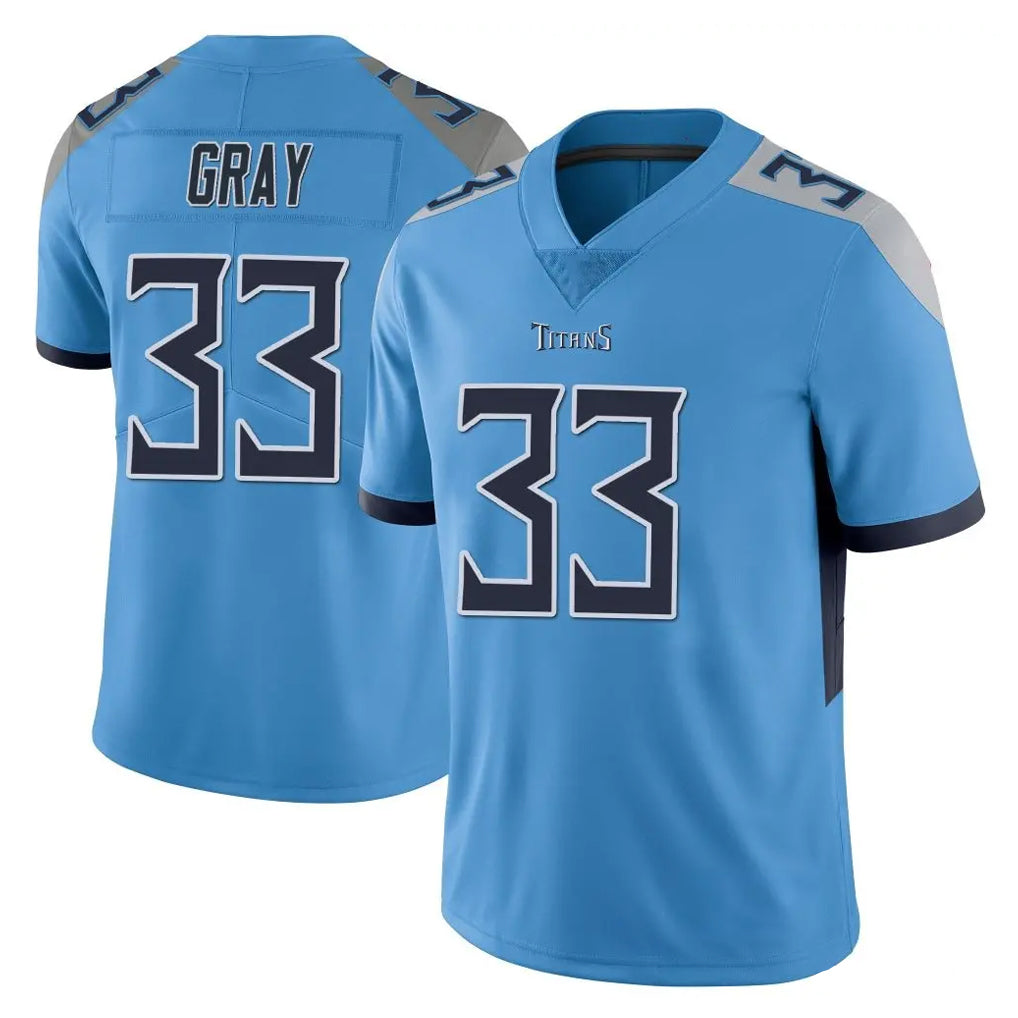 Cooneas T.Titans #33 Cedric Gray Player Light Blue Limited Vapor Untouchable Home Game Stitched Jerseys