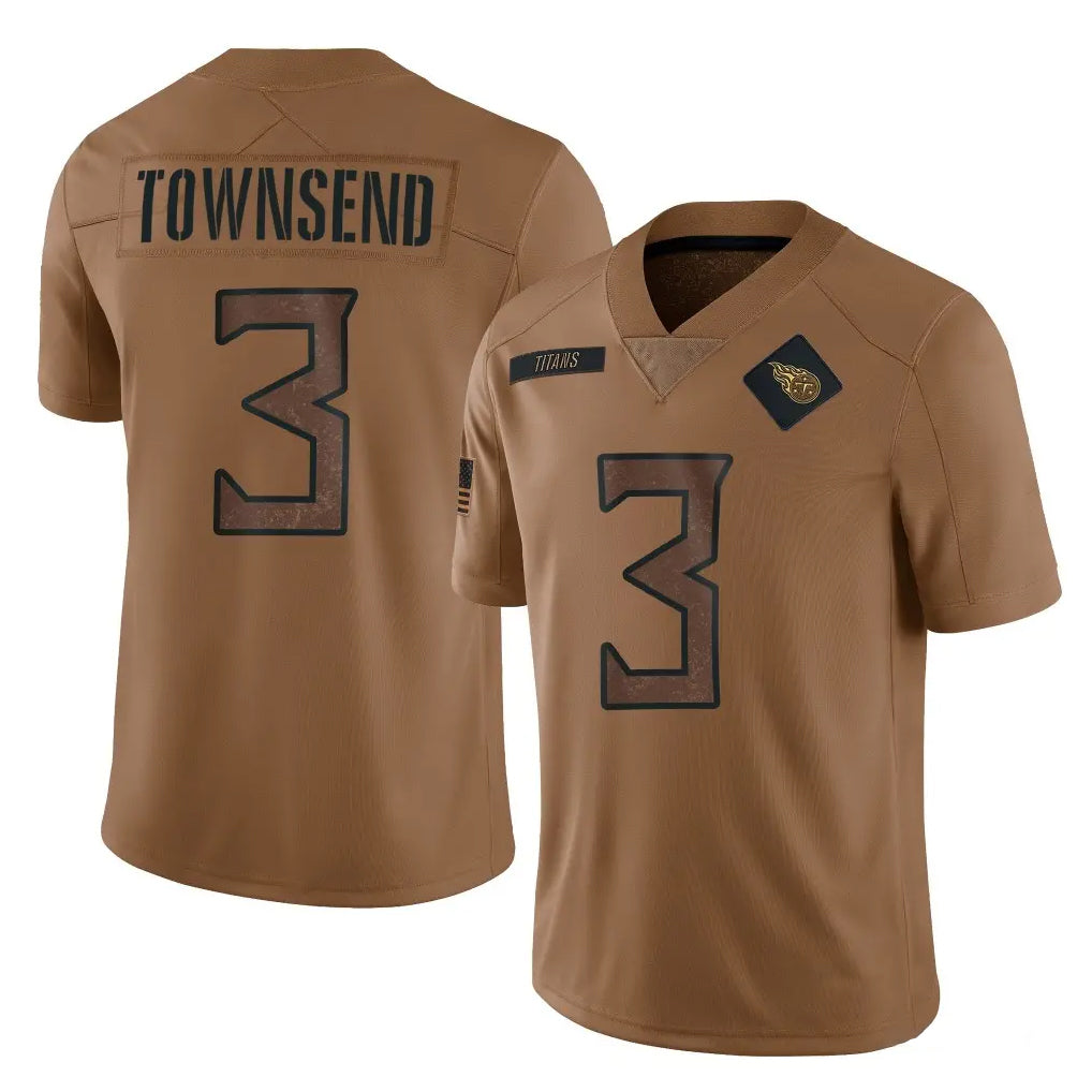 Cooneas T.Titans #3 Tommy Townsend Player Brown Limited Salute to Service Home Game Stitched Jerseys