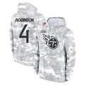 Cooneas T.Titans #4 Wan'Dale Robinson Player Camo Arctic Salute to Service Pullover Hoodies Home Game Stitched Jerseys