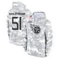 Cooneas T.Titans #51 Austin Schlottmann Player Camo Arctic Salute to Service Pullover Hoodies Home Game Stitched Jerseys