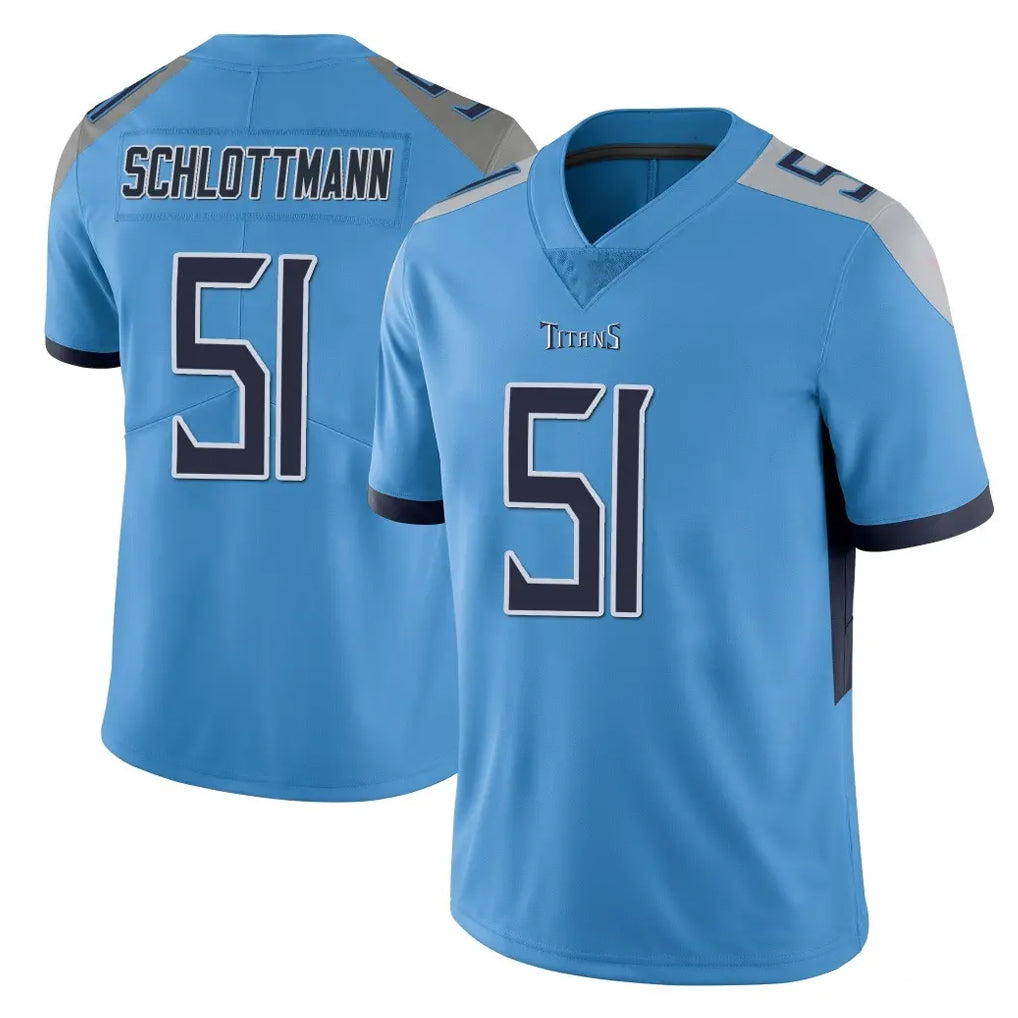 Cooneas T.Titans #51 Austin Schlottmann Player Light Blue Limited Vapor Untouchable Home Game Stitched Jerseys