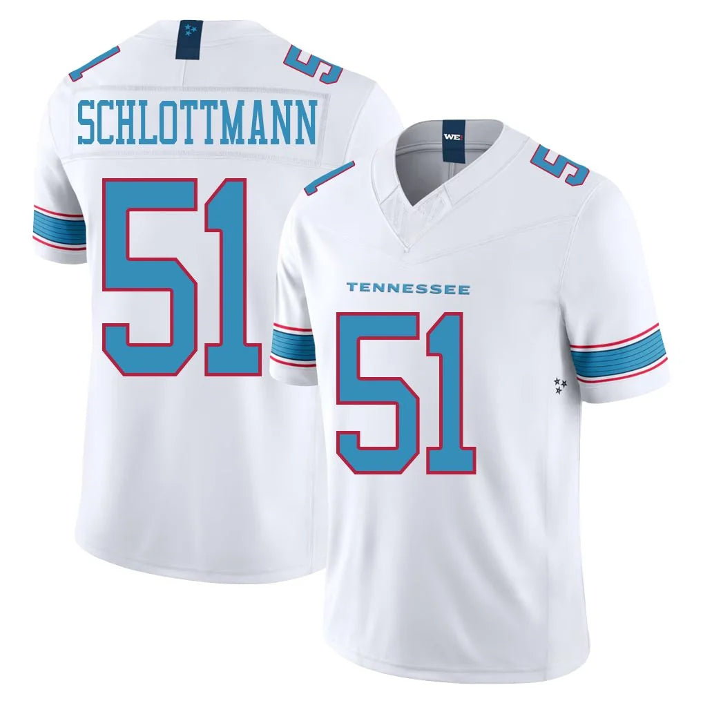 Cooneas T.Titans #51 Austin Schlottmann Player White Limited Vapor F.U.S.E. Home Game Stitched Jerseys