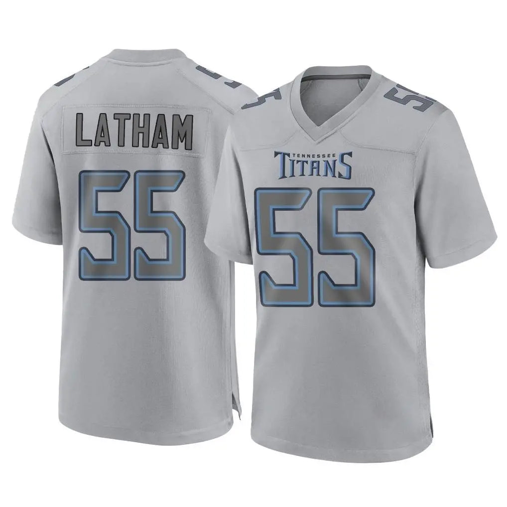 Cooneas T.Titans #55 JC Latham Player Gray Atmosphere Fashion Home Game Stitched Jerseys