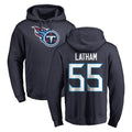 Cooneas T.Titans #55 JC Latham Player Navy Logo Pullover Hoodies Home Game Stitched Jerseys