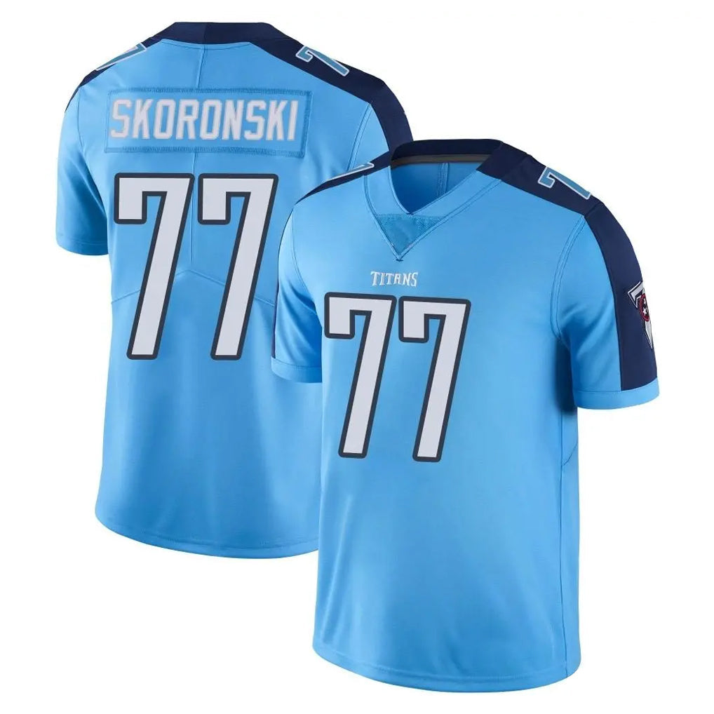Cooneas T.Titans #77 Peter Skoronski Player Light Blue Limited Color Rush Home Game Stitched Jerseys