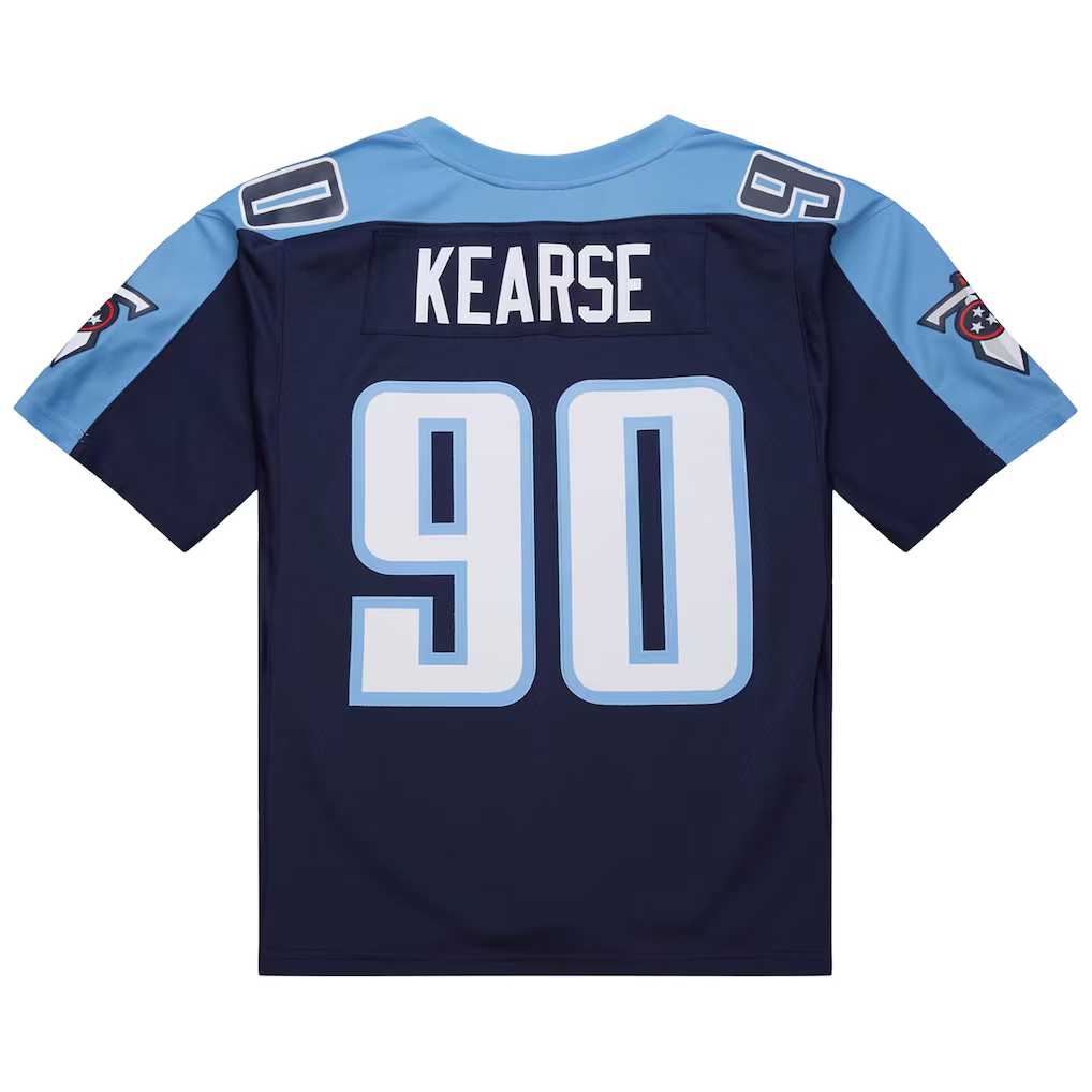 Cooneas T.Titans #90 Jevon Kearse Mitchell & Ness Navy 1999 Legacy Replica Jersey Tennessee Titans Jevon Kearse Mitchell & Ness Navy 1999 Legacy Replica Jersey
