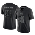 Cooneas T.Titans #91 John Franklin-Myers Player Black Limited Reflective Home Game Stitched Jerseys